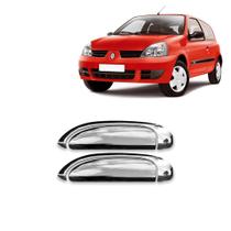 Par Aplique Cromado para Maçaneta Externa Clio 2000 a 2016 2 Portas Par Aplique Cromado para Maçaneta Externa Clio 2000 a 2016 2 Portas