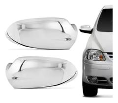Par Aplique Cromado Retrovisor Fox 03/09 Spacefox 06/10 Crossfox 05/10 Lado Esquerdo e Direito