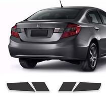 Par Aplique Da Lanterna Traseira Para Civic G9 2012 até 2019 Máscara Negra Fumê