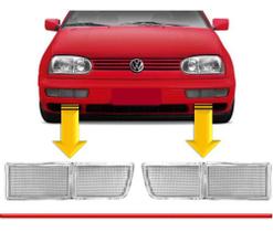 PAR Aplique Defletor Dianteiro Golf MEXICANO GL / GLX 94 95 96 97 98 Cristal