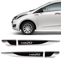 Par Aplique Lateral Hyundai Hb20 2013 14 15 16 17 18 e 2019 Emblema Resinado