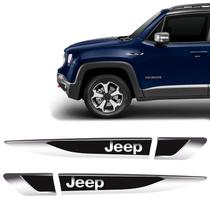 Par Aplique Lateral Jeep 2016/2021 Emblema Cromado Resinado