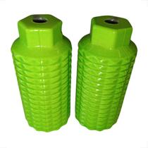 Par Apoio Pedaleira Bmx Pezinho Trolhão Suporte De Pé Aluminio Verde Neon Bicicleta Bike