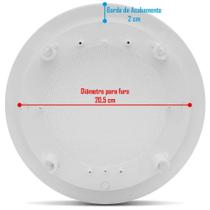 Par Arandela Redonda Teto Com Alto Falante Hurricane TRIAK 6" Polegadas - Som Ambiente Gesso
