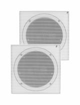 Par Arandela Teto Quadrada Ceiling Kazaudio Coaxial C6CQ 6,5" 50W RMS By Hurricane - 2 Peças