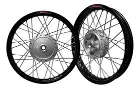 Par Aro Alumínio Roda Biz 110 Biz 125 Tambor Raio Inox