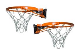 Par Aro Basquete Oficial Retrátil Molas E Rede Corrente Aço