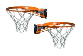 Par Aro Basquete Oficial Retrátil Molas E Rede Corrente Aço