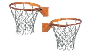 Par Aro Basquete Oficial Retrátil Molas E Rede Corrente Aço