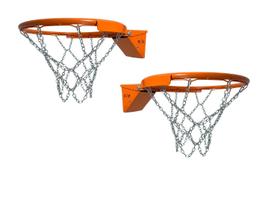 Par Aro Basquete Oficial Retrátil Molas E Rede Corrente Aço