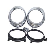 Par aro cromado farol tremendao benz 1313 1973 1974 1975 1976 1977 1978 1979 1980 1981 1982