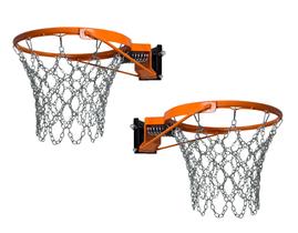 Par Aro De Basquete Oficial Retrátil Molas Rede Corrente Aço Par Aro De Basquete Oficial Retrátil Molas Rede Corrente Aço