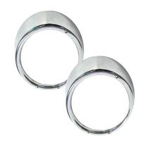 Par aro de ferro farol fusca 1973 até 1975 3 furos com parafusos (cromado)