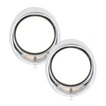 Par aro de plástico farol tremendão vw fusca 1963 até 1972 (cromado)