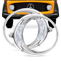 Par Aro Farol Tremendão Cromado MB 1113 1313 69 a 82- Antigo