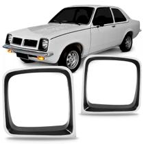 Par Aro Moldura Farol Chevette 1981 a 1982 Preto