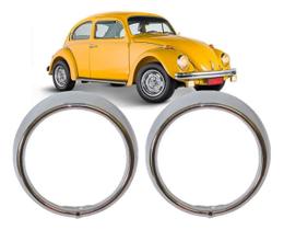 Par Aro Moldura Farol Fusca 1976 1977 1978 1979 1980 1981 1982 1983 1984 1985 1986 1987 a 1996 Kombi