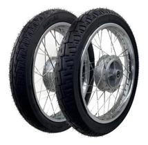 Par Aro Roda Cg Titan Fan 150 Es Ks Montada Com Pneus Vipal