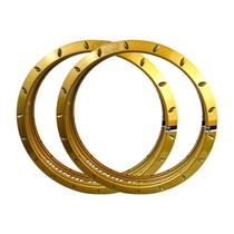 Par Aros em Alumínio Monaco Gs Tubeless Sem Câmara Cg Titan Fan Start Ybr Rd Dourado Ouro