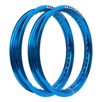 Par Aros em Alumínio Threeheads 17x215 e 17x215 Xtz 125 X Motard Azul Claro