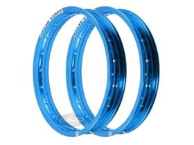 Par Aros em Alumínio Threeheads 17x215 e 17x215 Xtz 250 Lander X Motard Xtz 125 X Azul