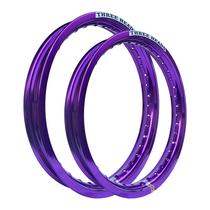 Par Aros em Alumínio Threeheads 19x185 e 17x215 Bros 125 150 160 Xre 190 Crosser 150 Violeta Lilás