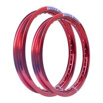 Par Aros em Alumínio Threeheads 21x185 e 17x215 Falcon Sahara Xlx 350 Xt 600 Xt 660 Vermelho