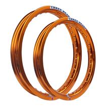 Par Aros em Alumínio Threeheads 21x185 e 17x250 Nx4 Falcon 400 Xt 600 Xt 660 Dourado Cobre