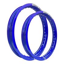 Par Aros em Alumínio Threeheads 21x185 e 18x215 Xre 300 Tornado Crf Lander Ténéré Xr Dt Azul Escuro