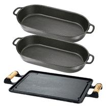 Par Assadeira Ferro 20cm E 30cm E Chapa 25x30 Panela Mineira