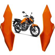 Par bananinha lateral capa farol honda cg titan fan start 160 2025 2026 laranja