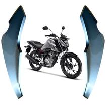 Par bananinha lateral capa farol honda cg titan fan start 160 2025 2026 prata iron nail Par bananinha lateral capa farol honda cg titan fan start 160 2025 2026 prata iron nail