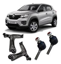 Par Bandeja Suspensao + Terminal Direção Kwid 2017 Até 2024 Par Bandeja Suspensao + Terminal Direção Kwid 2017 Até 2024