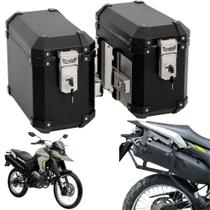 Par Baú 23l Alumínio + Suporte Lateral Xtz Lander 250 2019+ Par Baú 23l Alumínio + Suporte Lateral Xtz Lander 250 2019+