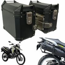 Par Baú 23l Alumínio + Suporte Lateral Xtz Lander 250 2019+