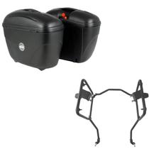 Par Baú E21 21 L Givi + Suporte Lateral Yamaha Fazer 250 18+ Par Baú E21 21 L Givi + Suporte Lateral Yamaha Fazer 250 18+