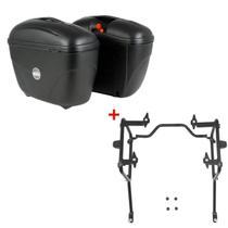 Par Baú E21 21L Givi + Suporte Baú Lateral Bajaj Dominar 400