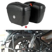 Par Baú E21 Givi + Suporte Baú Lateral Royal Enfield Meteor 350 Chapam (12786)