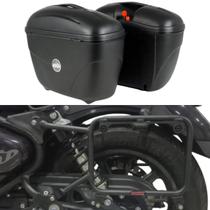 Par Baú E21 Givi + Suporte Lateral Royal E Super Meteor 650
