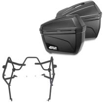 Par Baú E22 Givi + Suporte Lateral Royal Enfield Scram 411 Par Baú E22 Givi + Suporte Lateral Royal Enfield Scram 411