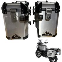 Par Baú Lateral Bmw 1300 Adventure 38 / 40 Litros Prata Bráz