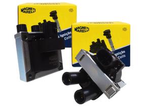 Par Bobina Ignição Uno Mille Palio Siena Fiorino 1.0 1.5 Tempra 2.0 MPI Magnetti Marelli 2 Pinos