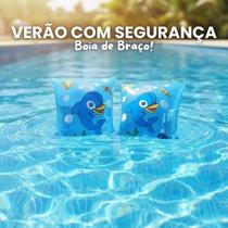 Par Boia De Braço Infantil Inflável Golfinho Piscina Natação Segurança