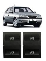 Par Botão Vidro Elétrico VW Gol G3 99/05 Simples - Vermelho