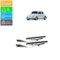 Par Braço Cromado + Palheta Limpador Parabrisa: Fusca 67/73