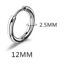 Par Brinco Argola Clic Punk Rock Aço Inox Círculo Masculino Feminino