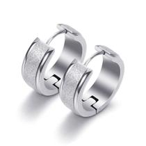 par Brinco fosco argola aço inox prata antialérgico não escurece enferruja qualidade