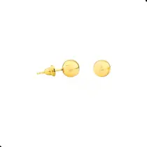 Par Brincos Adulto/ Infantil Ou 2 Furo De Bola 5mm Ouro 18k Par Brincos Adulto/ Infantil Ou 2 Furo De Bola 5mm Ouro 18k