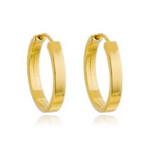 Par Brincos Argola Redondo Ouro 18k 750