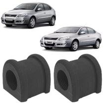 Par bucha borracha barra estabilizadora dianteira ou traseira chery cielo 2010 a 2012